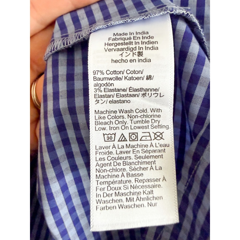 J.Crew | NWT Open-Back Midi Dress in Mixed Blue Gingham Cotton | Sz T4 - Picture 6 of 11